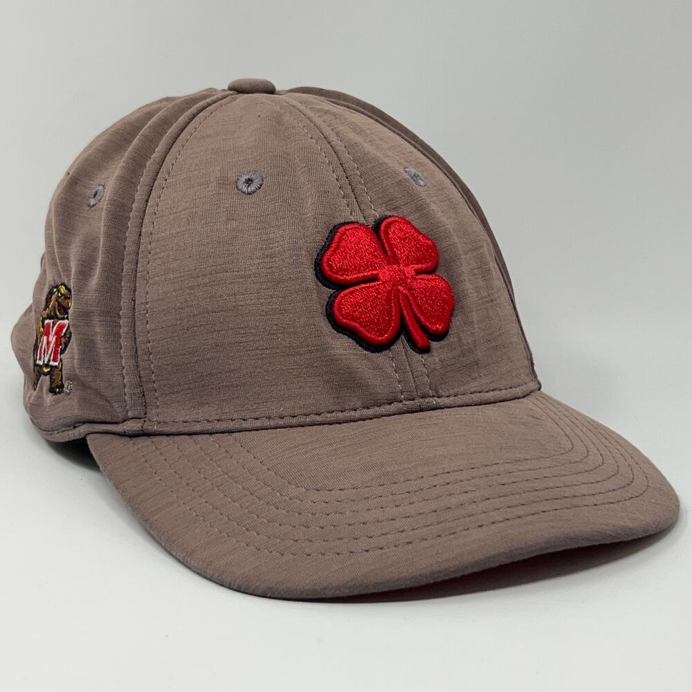 Maryland Terrapins Black Clover Hat Baseball Cap Flex Fitted XXL 2XL Beige Terps